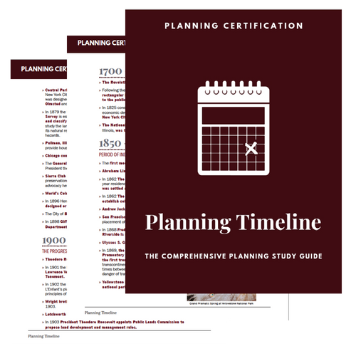 Planning Timeline AICP Study Guide